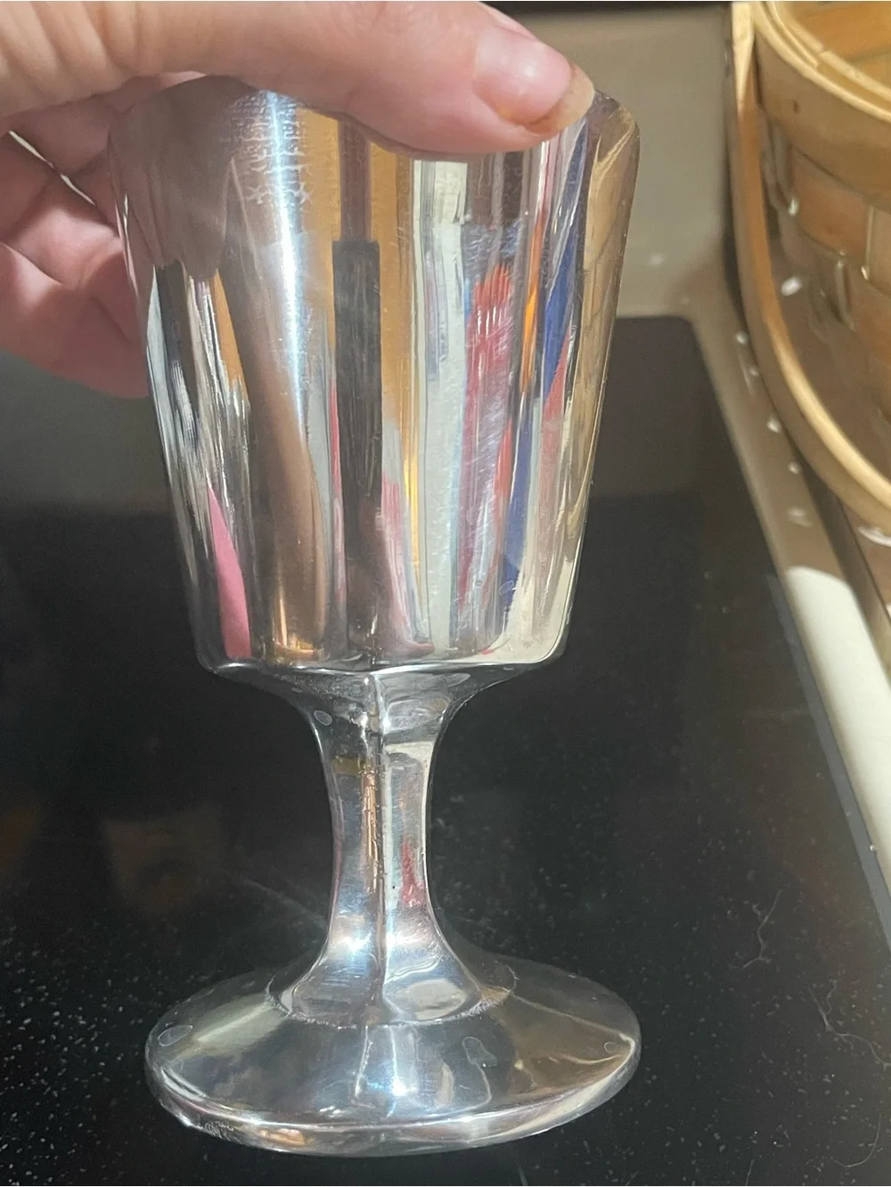 Vintage Pewter Goblet / Chalice; Pre-Owned Silver perfect gift collectibles